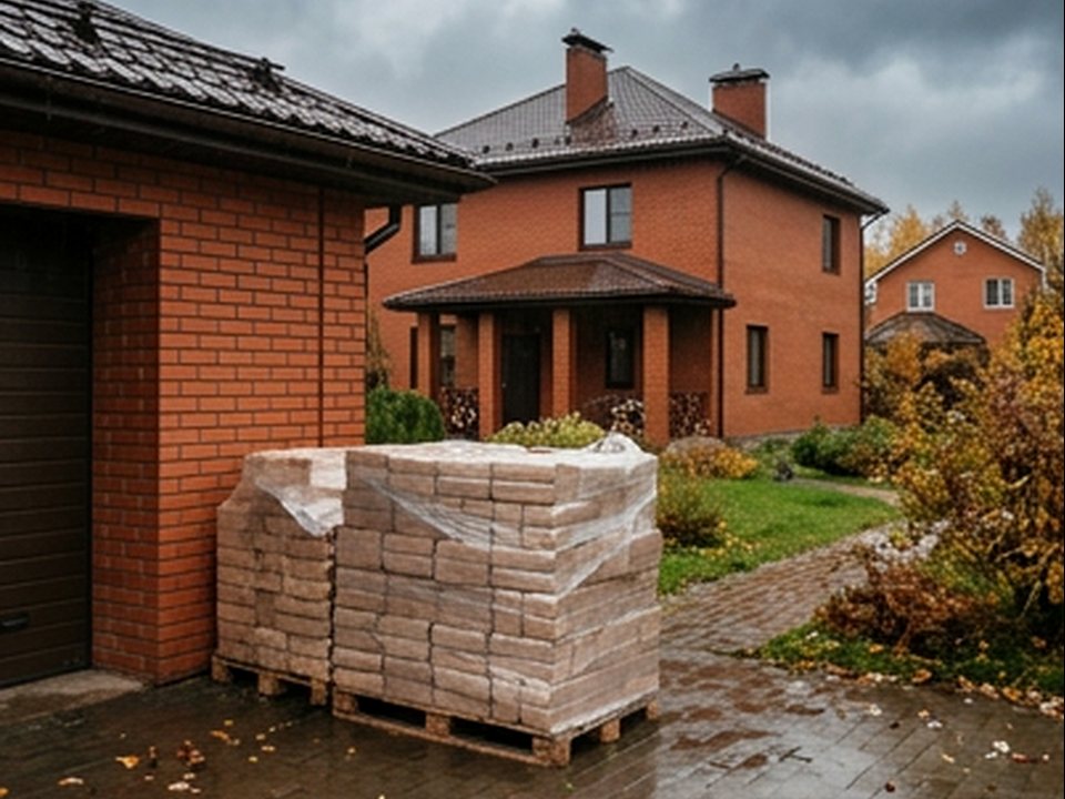 декоративная поленница — Очаговый проезд, 3, Ивантеевка